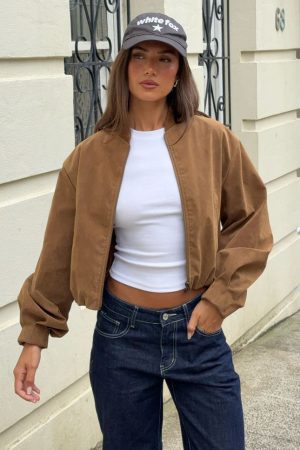 What Did I Miss Faux Suede Jacket Caramel