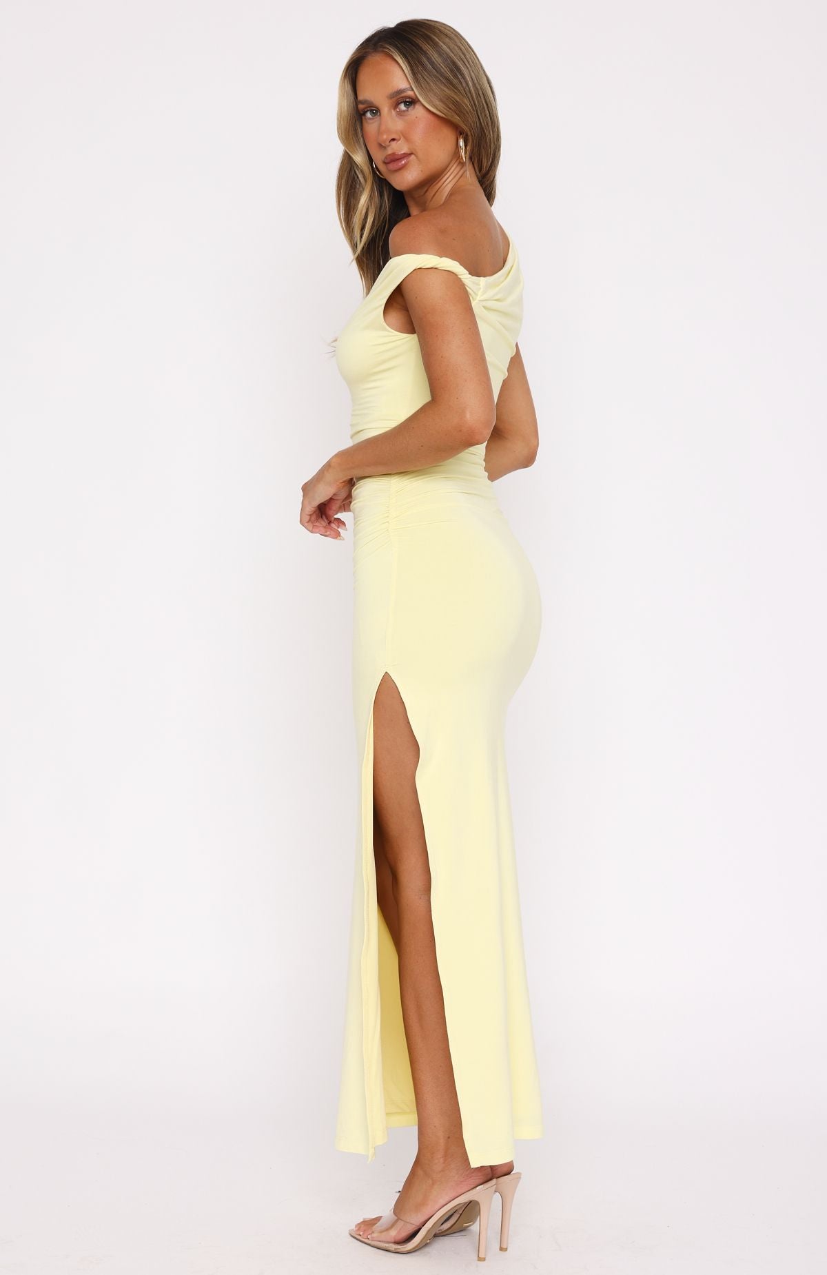 Little Bit Dramatic Maxi Dress Lemon - Image 4