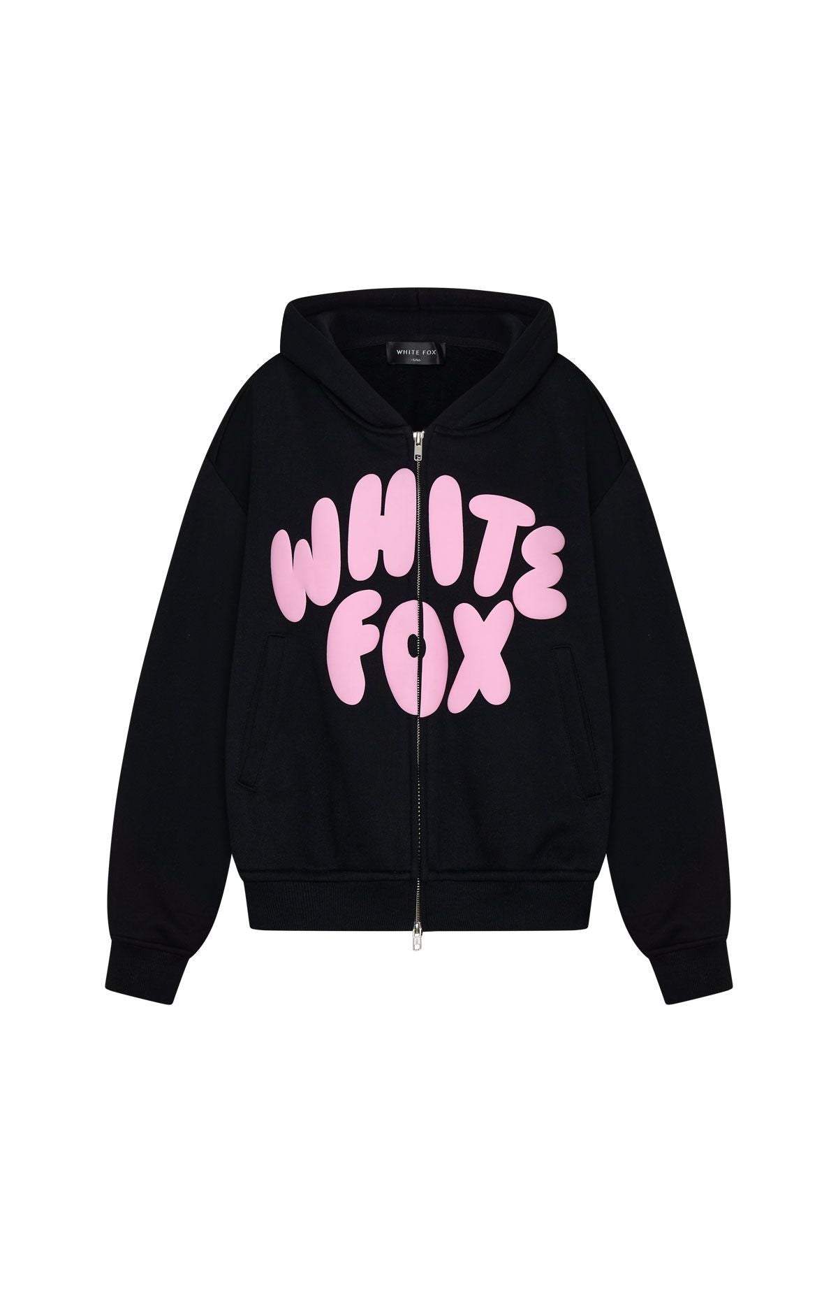 Club 14 Allie Boxy Zip Front Hoodie Black - Image 6