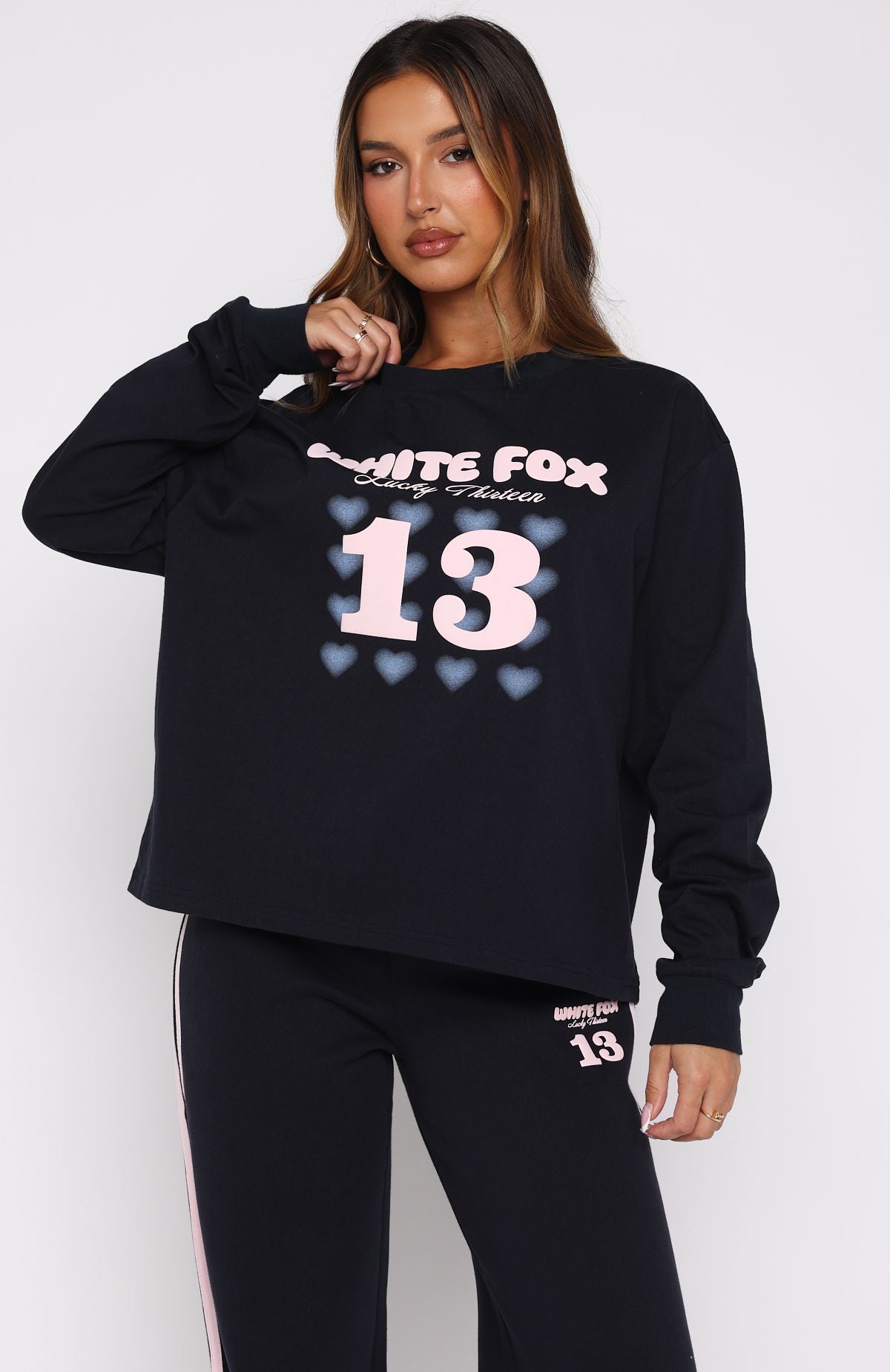 Lucky Thirteen Charise Long Sleeve Tee Navy - Image 2