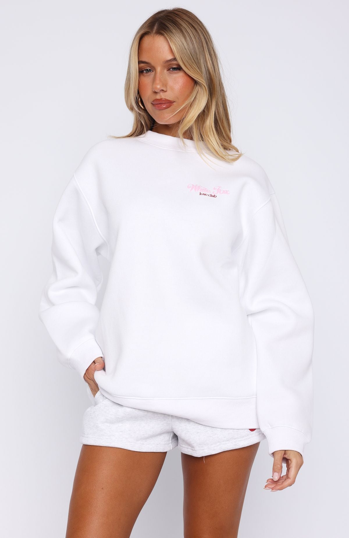 Fell So Hard Oversized Sweater White - Image 2