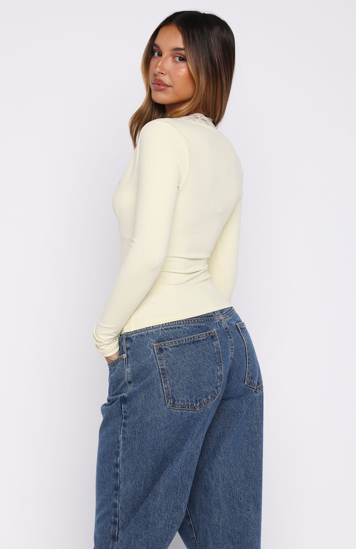 Knew That All Along Long Sleeve Top Lemon - Image 4