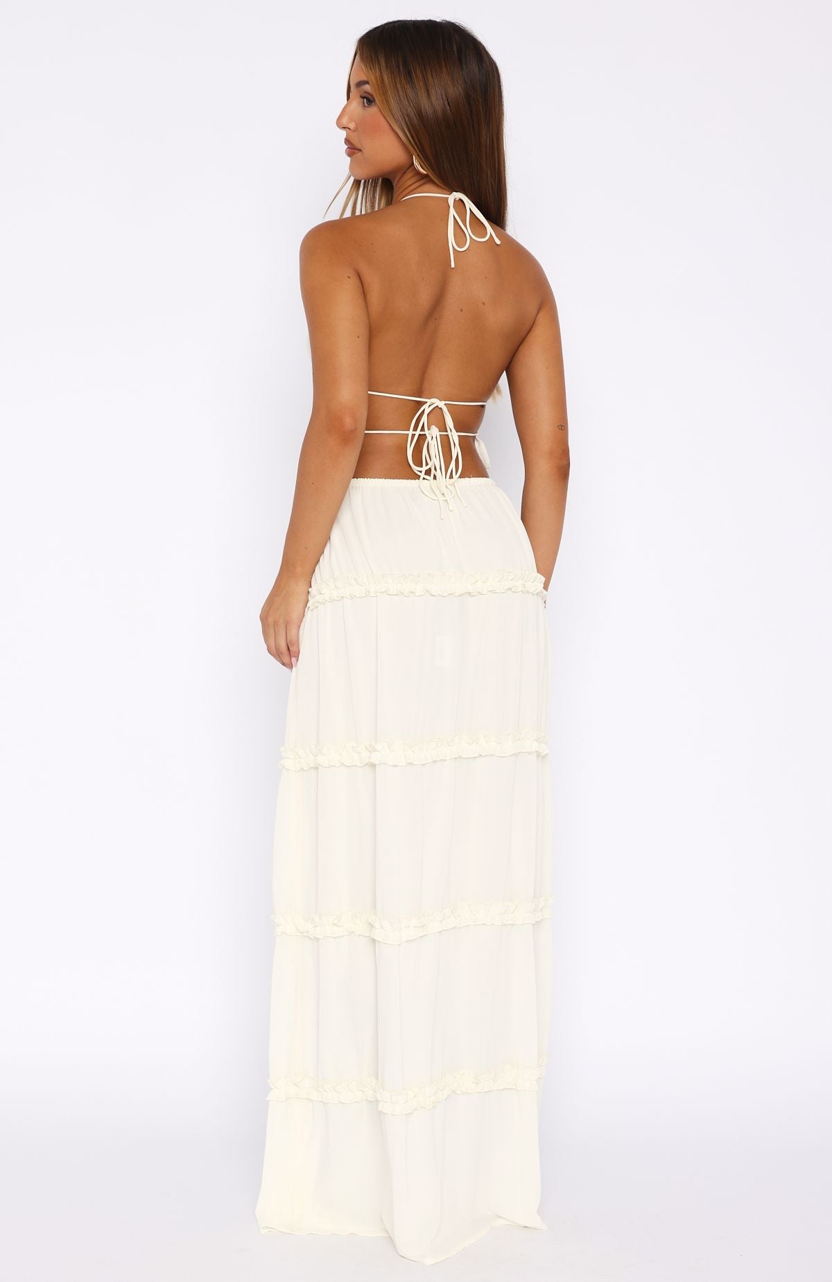 No Contact Maxi Skirt Off White - Image 4