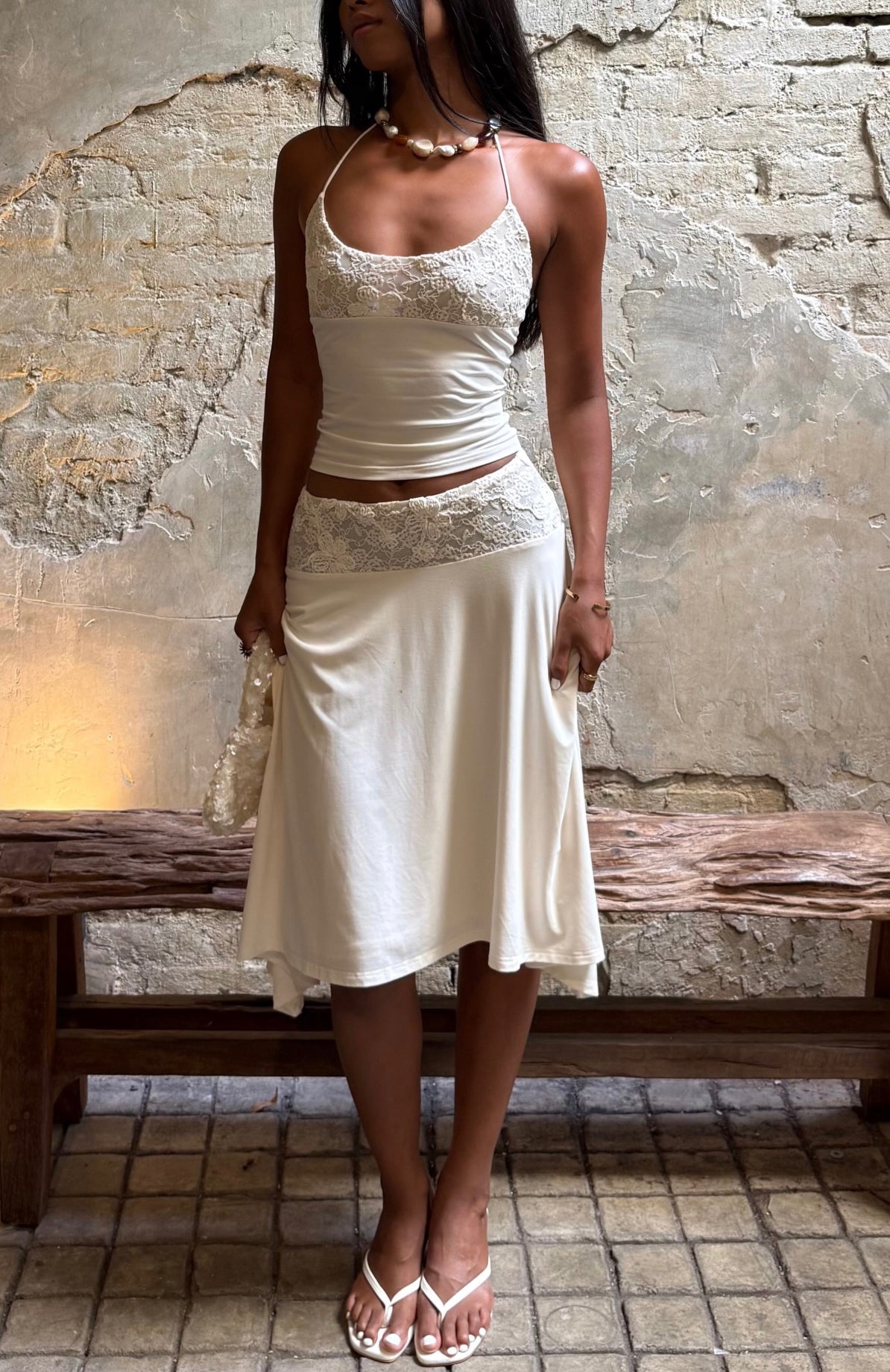 Cool Chaos Halter Top Off White - Image 8