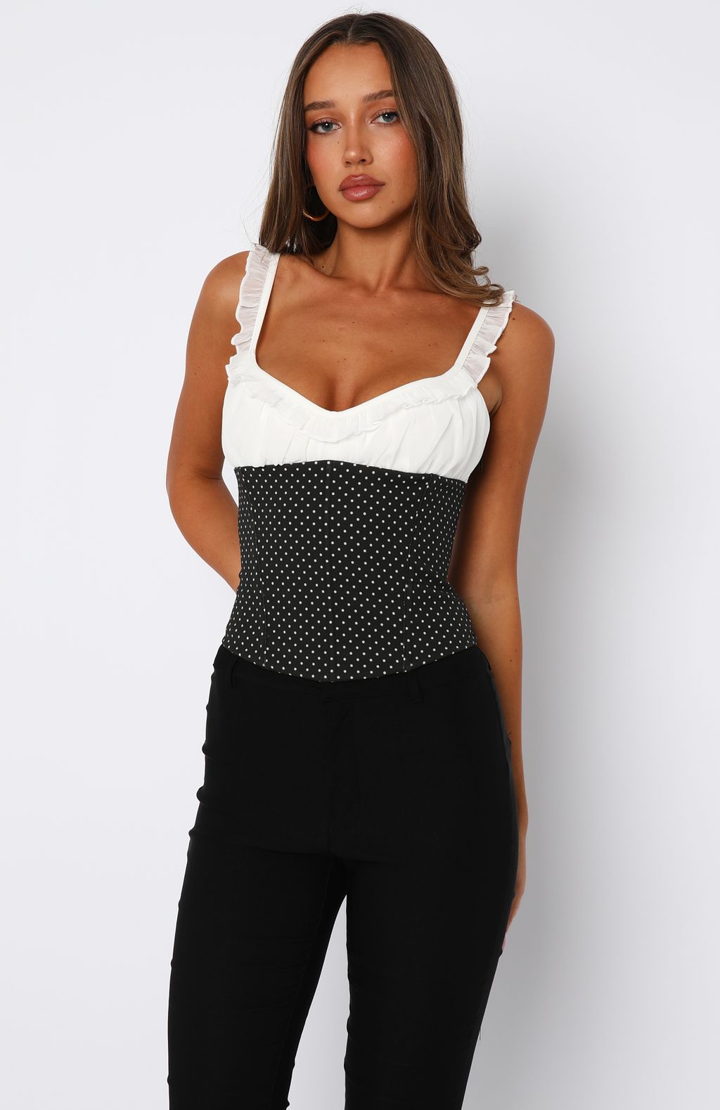 Angel Wings Bustier Ivory/Polka Dot - Image 2