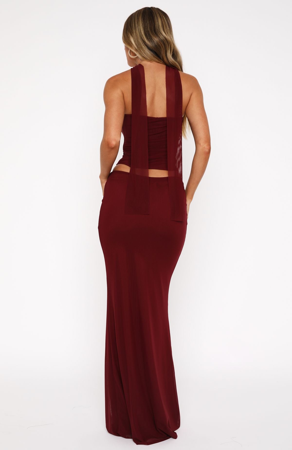 Loving You Maxi Skirt Burgundy - Image 4