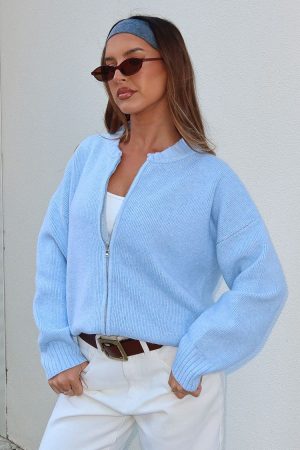 Unbreakable Bond Knit Jacket Baby Blue