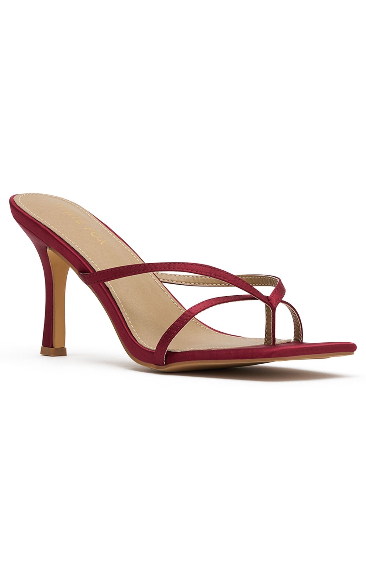 Julietta Heels Burgundy Satin - Image 2