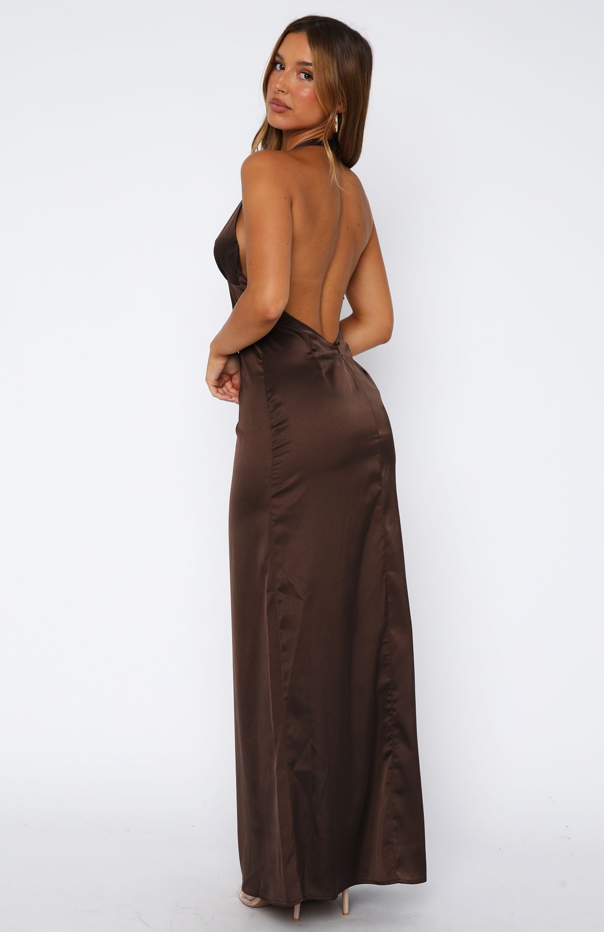 Stay With Me Maxi Dress Chocolate - Image 5