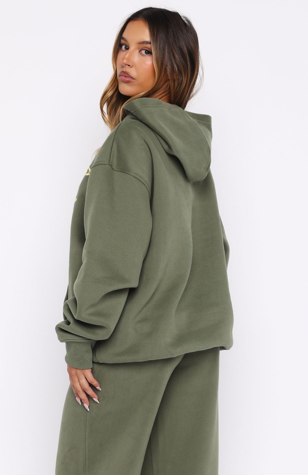 Ready To Go Oversized Hoodie Khaki - Image 4