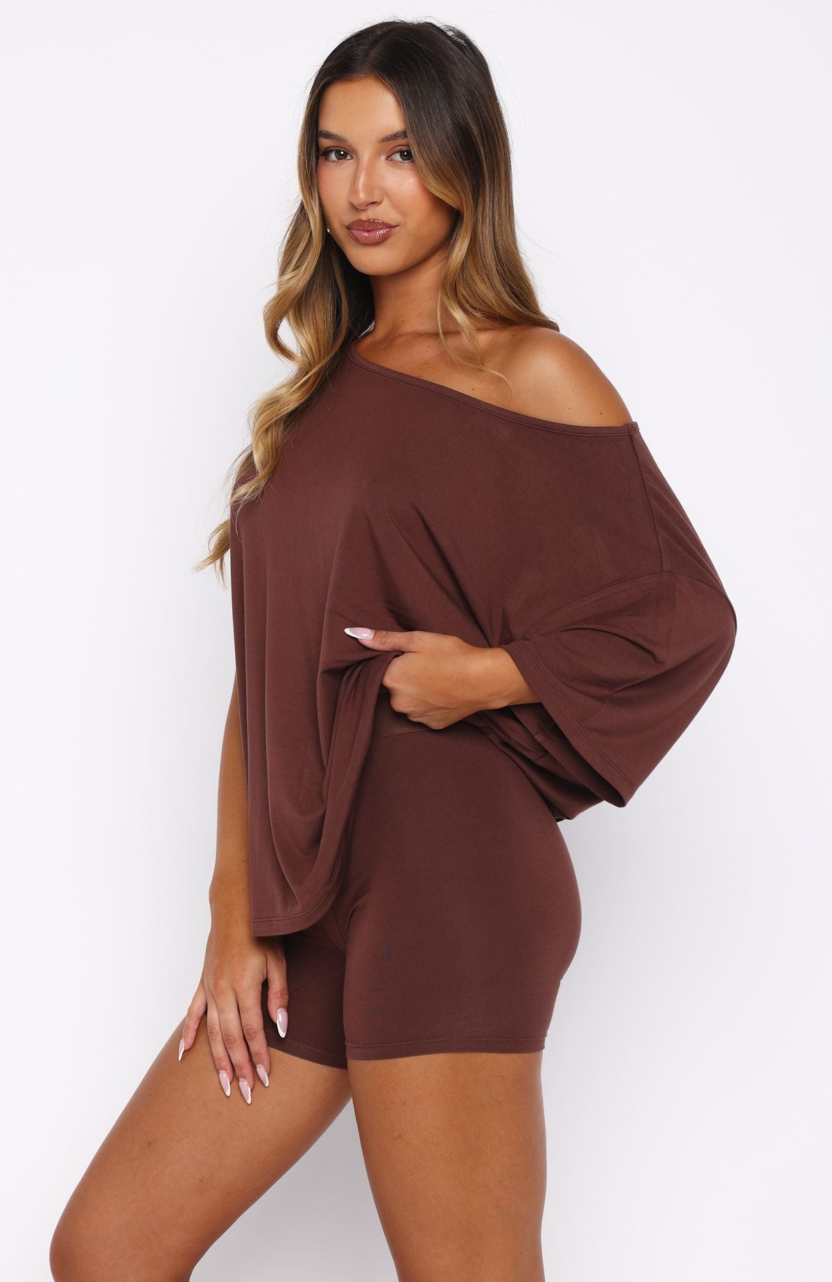 Slow Life Boyfriend Boxer Shorts Chocolate - Image 3