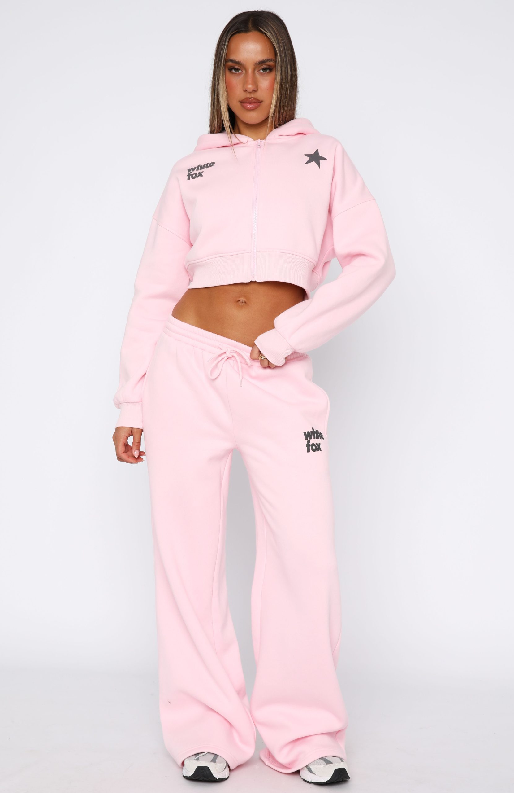 From The Archives Charli Wide Leg Sweatpants Pink - Image 2