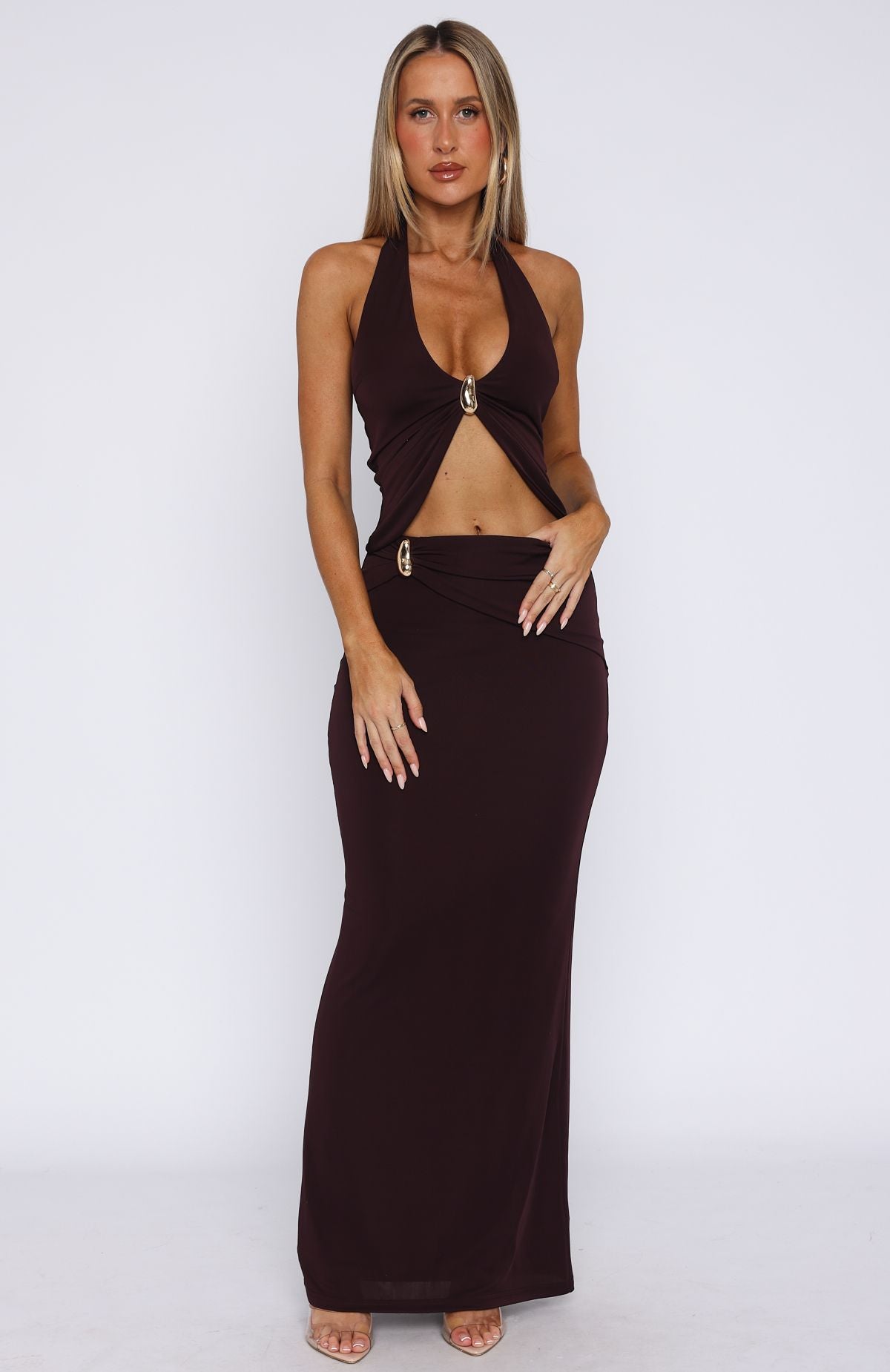 Forever And Ever Maxi Skirt Plum - Image 2