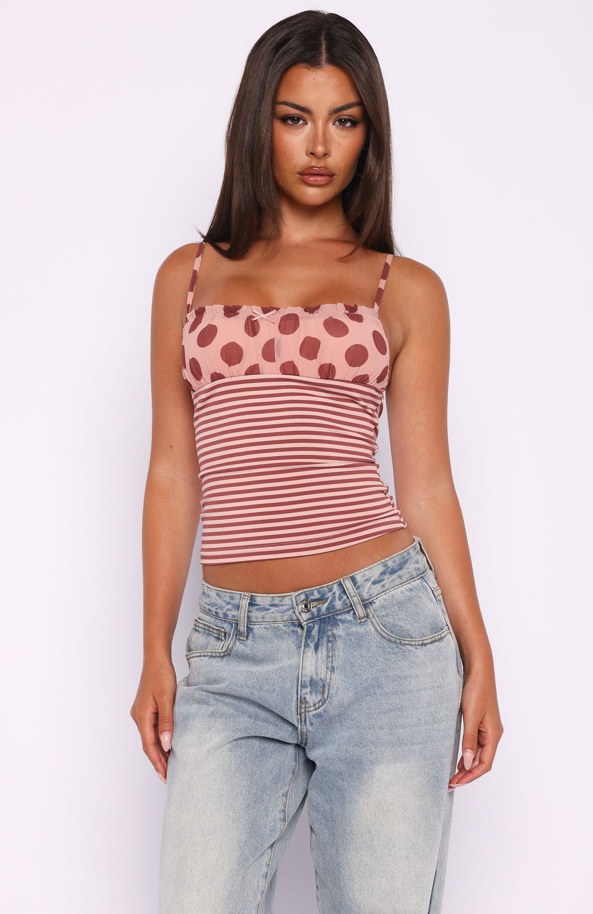 Sucker For You Top Pink Stripe - Image 2