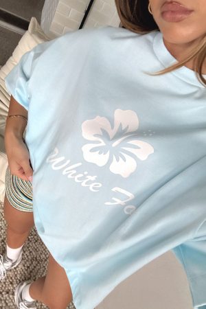 Own Your Glow Oversized Tee Blue