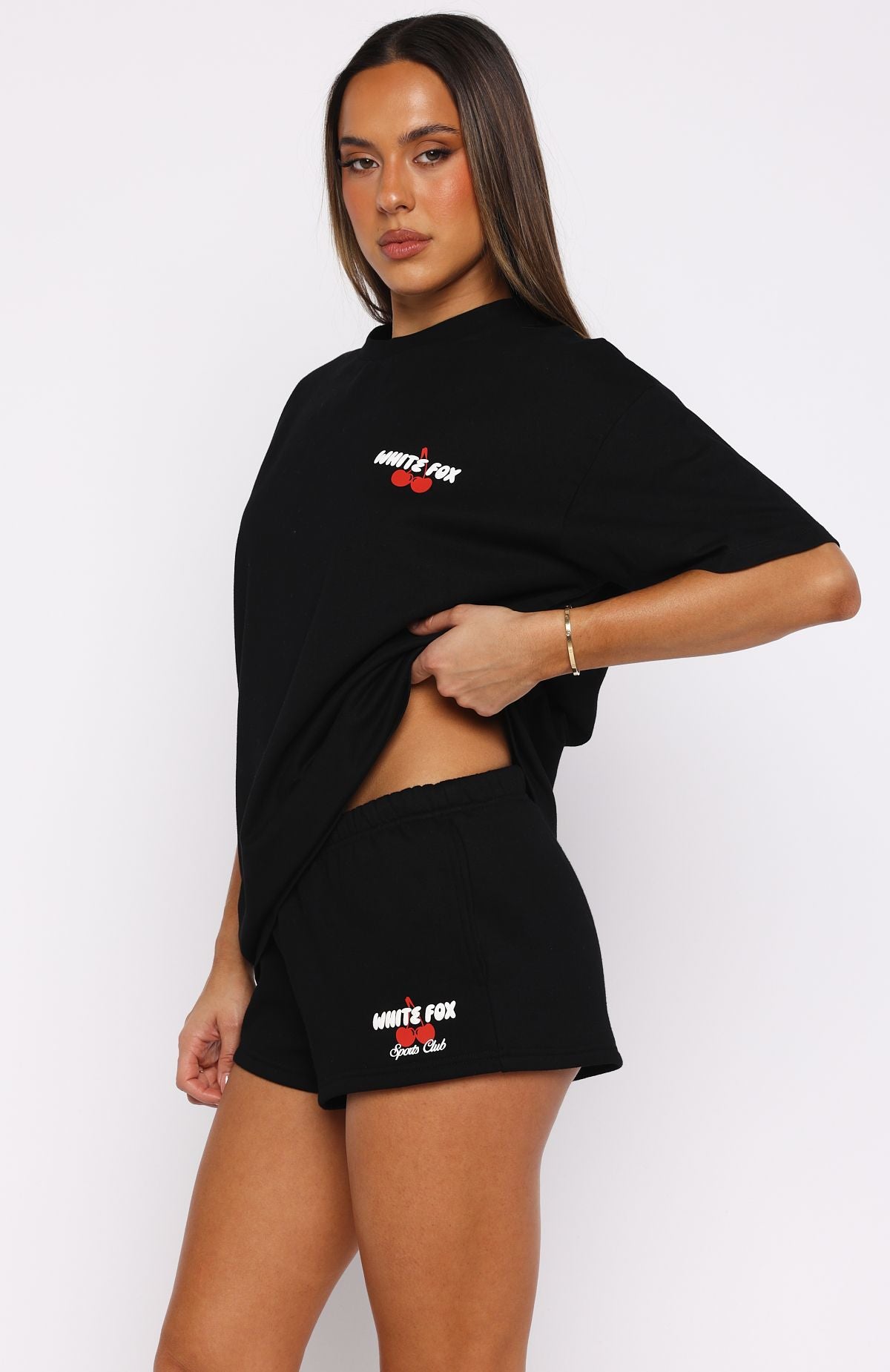 Club 14 Cassie Lounge Shorts Black - Image 3