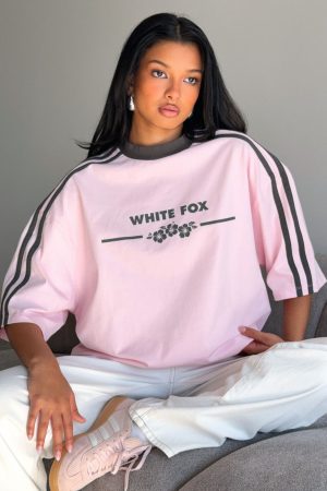 Deep Waters Oversized Tee Baby Pink