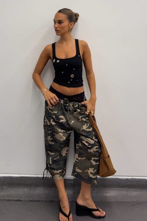 Hidden Waterfalls Cargo Shorts Camo Print