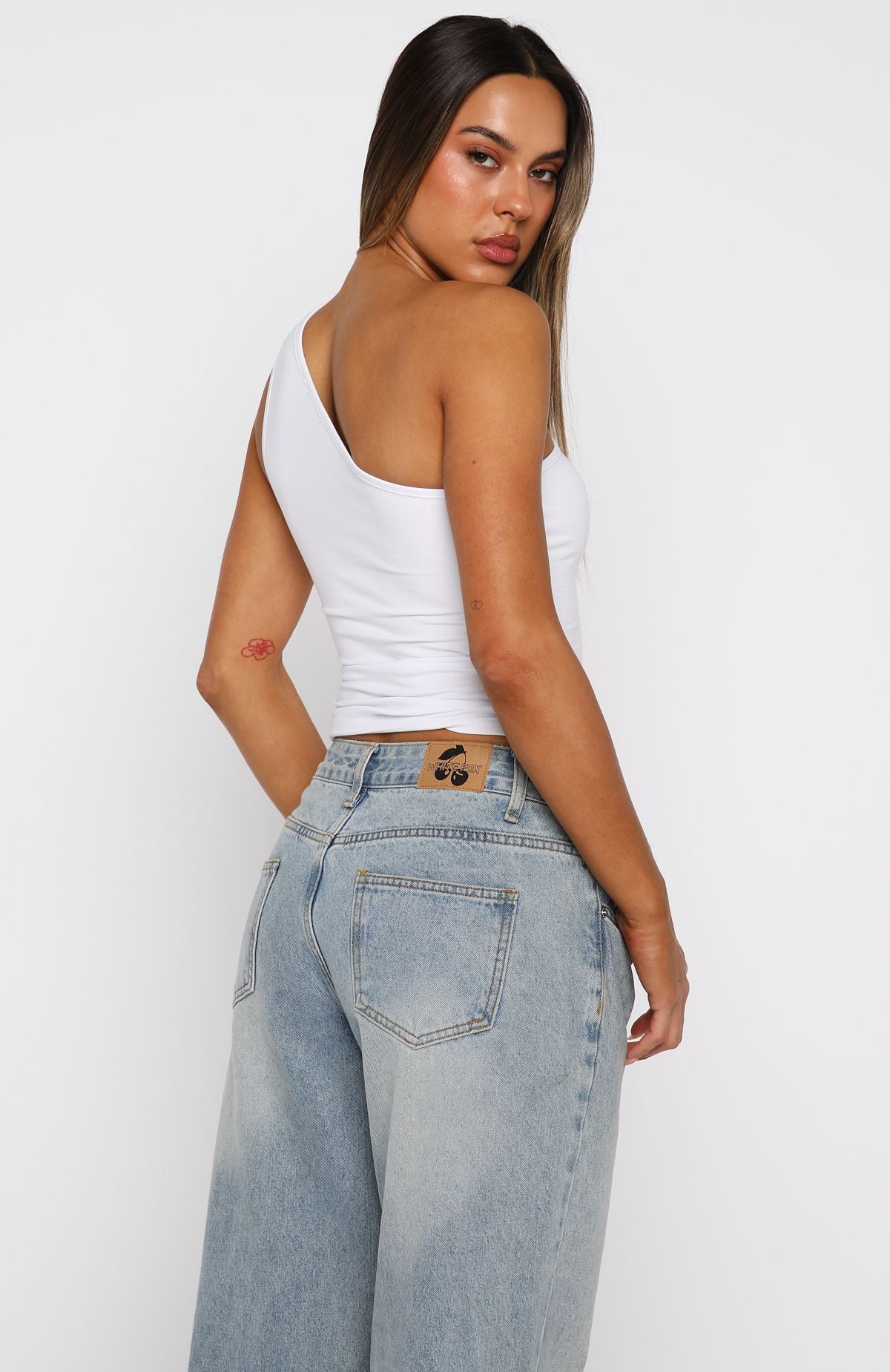 Tropical Feels One Shoulder Top White - Image 4