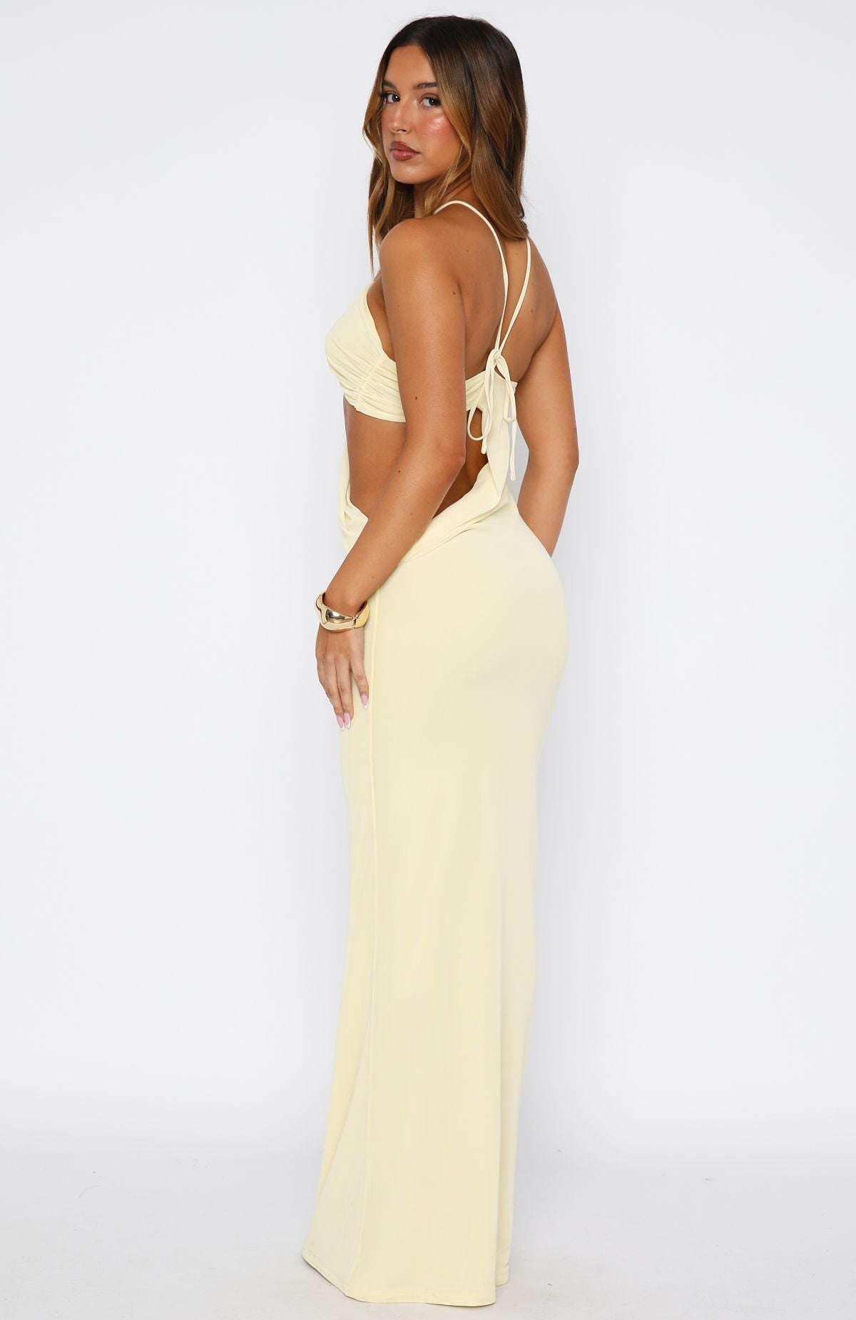 Monaco Moment Maxi Dress Lemon - Image 5