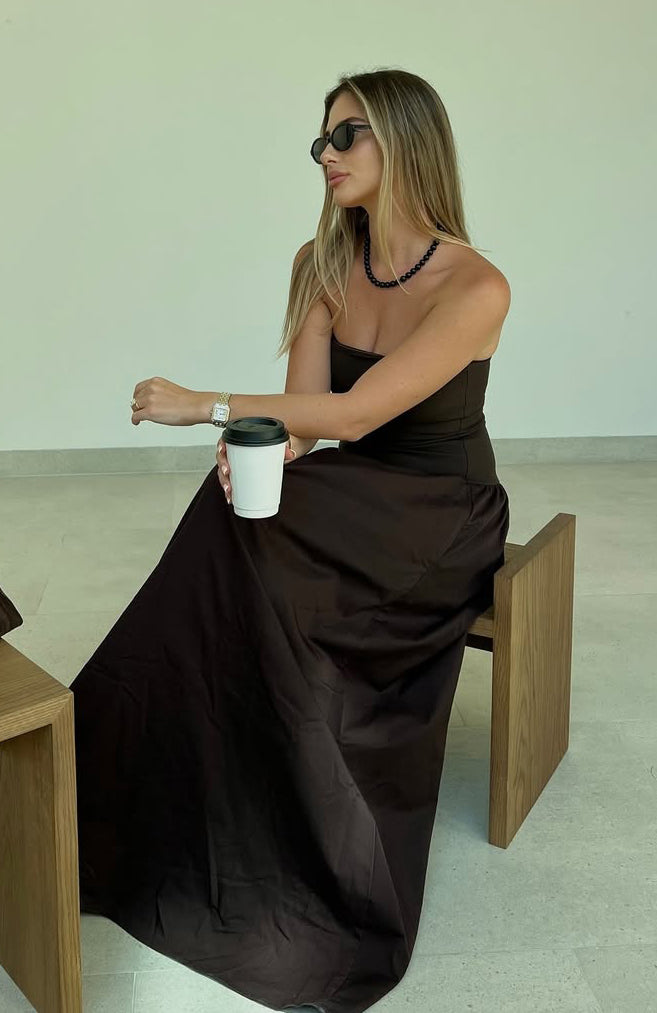 Take Back Maxi Dress Chocolate - Image 8