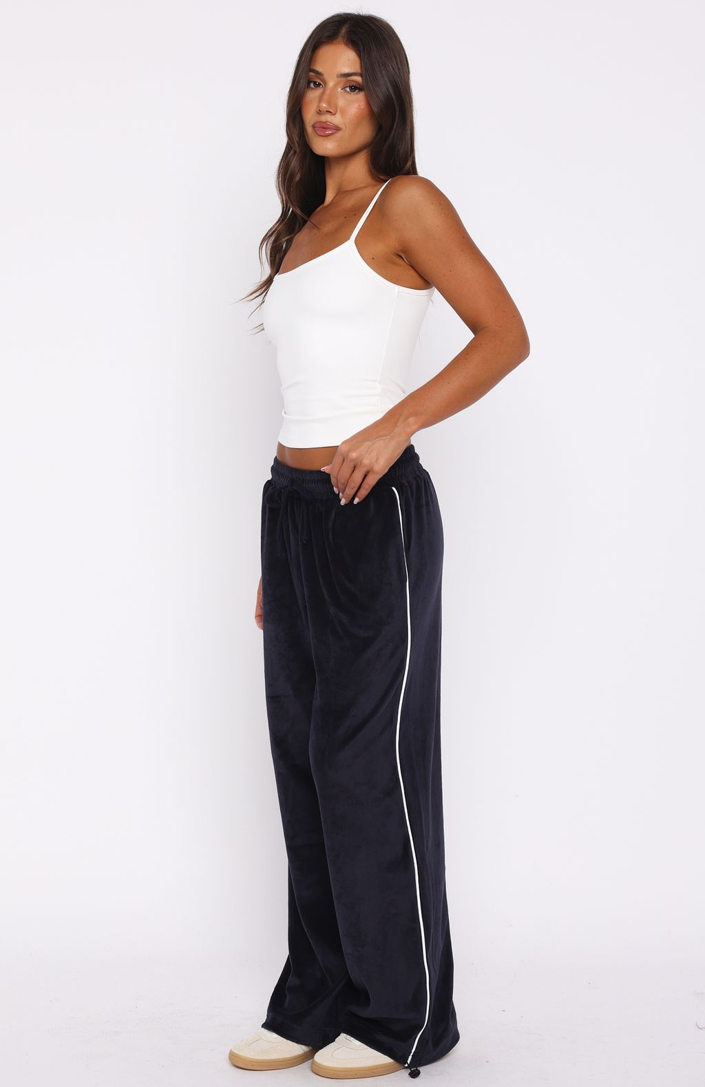 Soul Fire Velour Pants Navy - Image 3