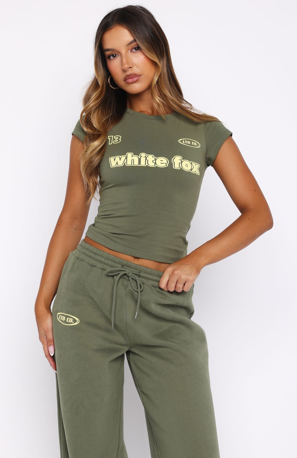 Ready To Go Baby Tee Khaki - Image 2