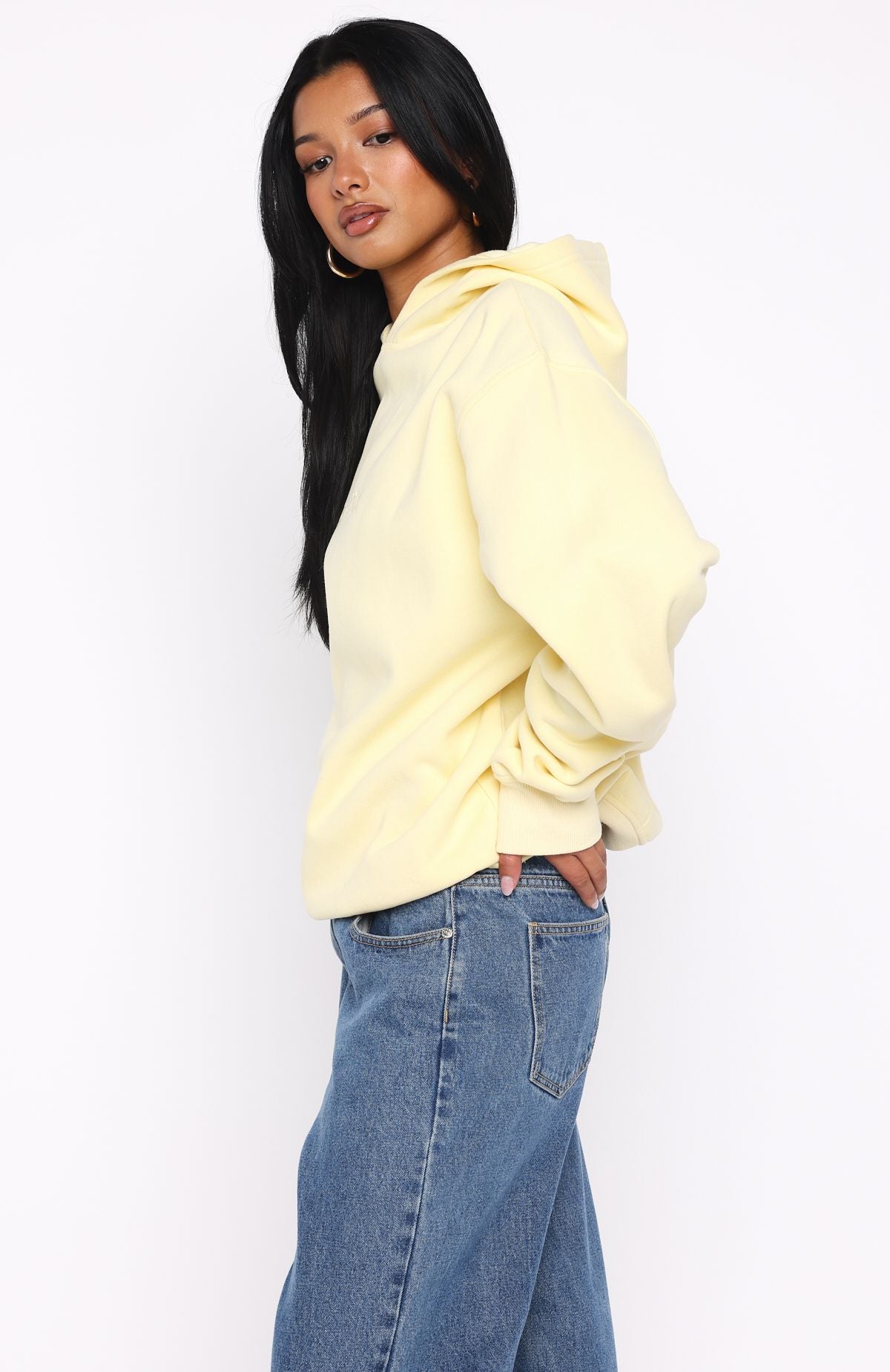 Stay Lifted Oversized Hoodie Lemon - Image 3