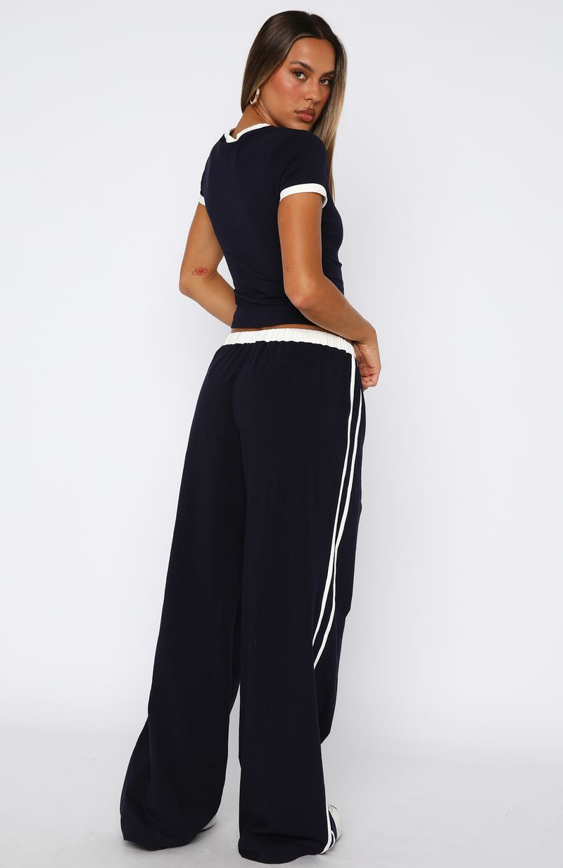 Trying Too Hard Track Pants Dark Navy - Image 4