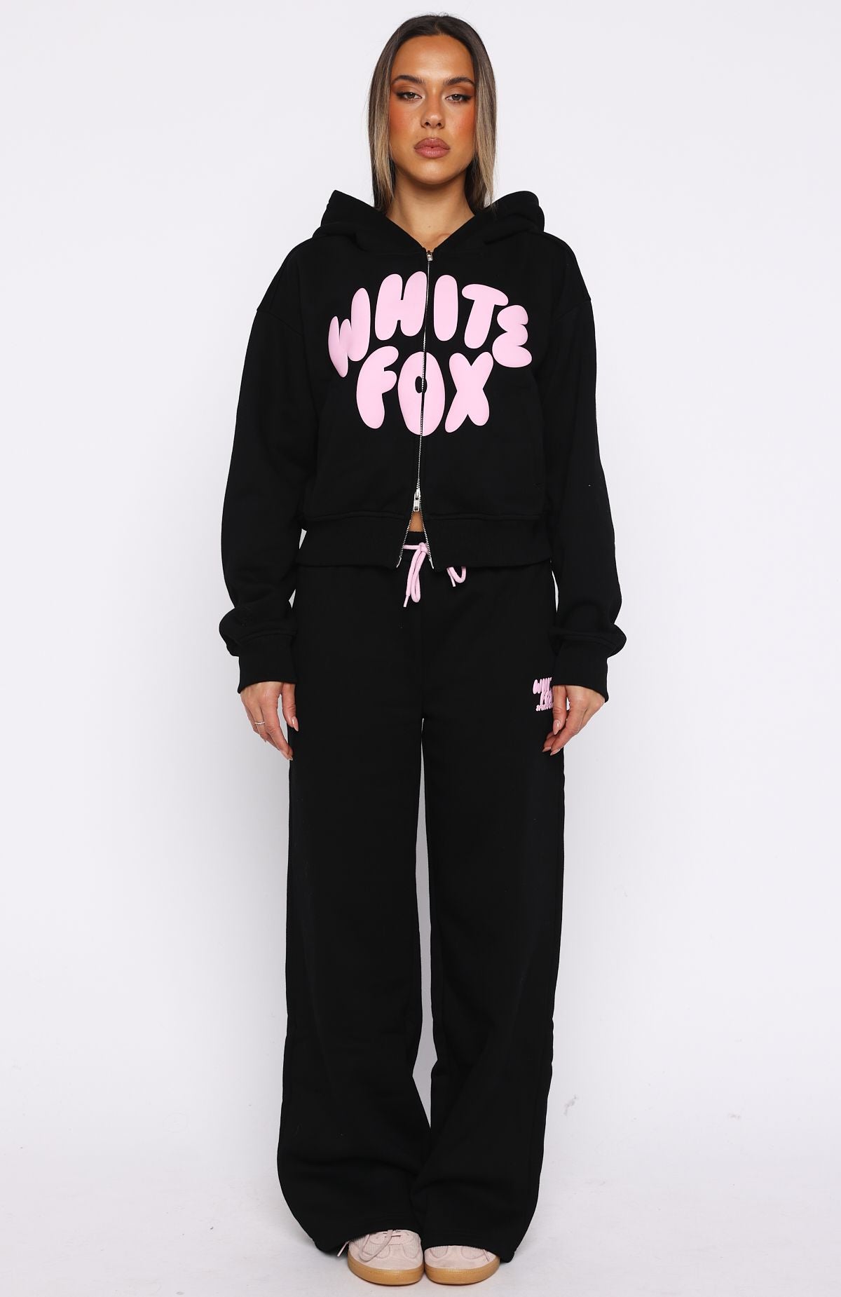 Club 14 Allie Boxy Zip Front Hoodie Black - Image 5