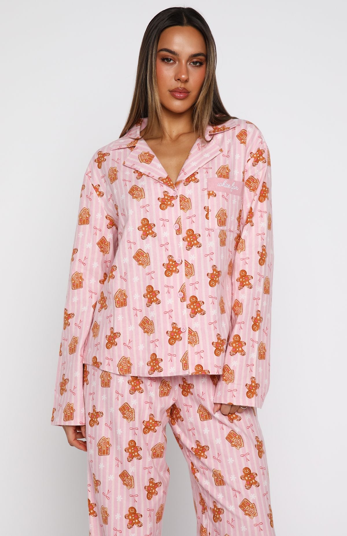 Dreamland Long Sleeve Pyjama Set Gingerbread Twist - Image 6