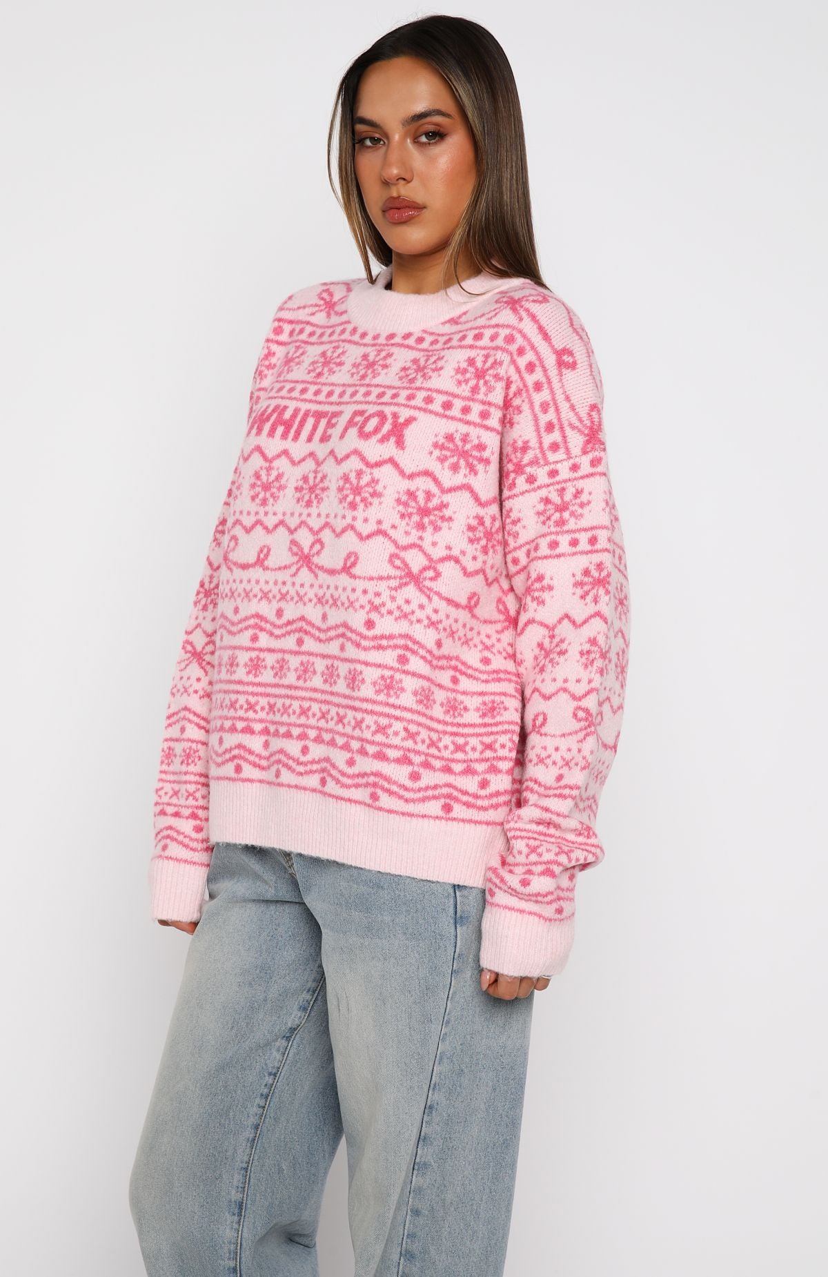Arctic Fire Knit Sweater Baby Pink - Image 4