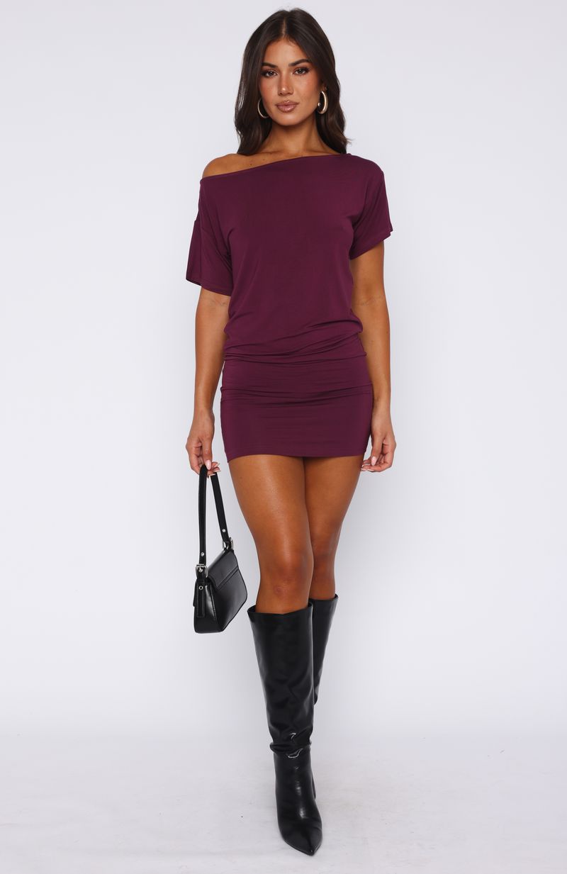 My Own Hero Mini Dress Plum - Image 5