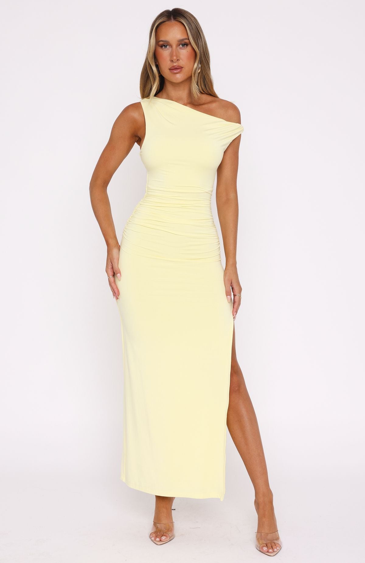 Little Bit Dramatic Maxi Dress Lemon - Image 2
