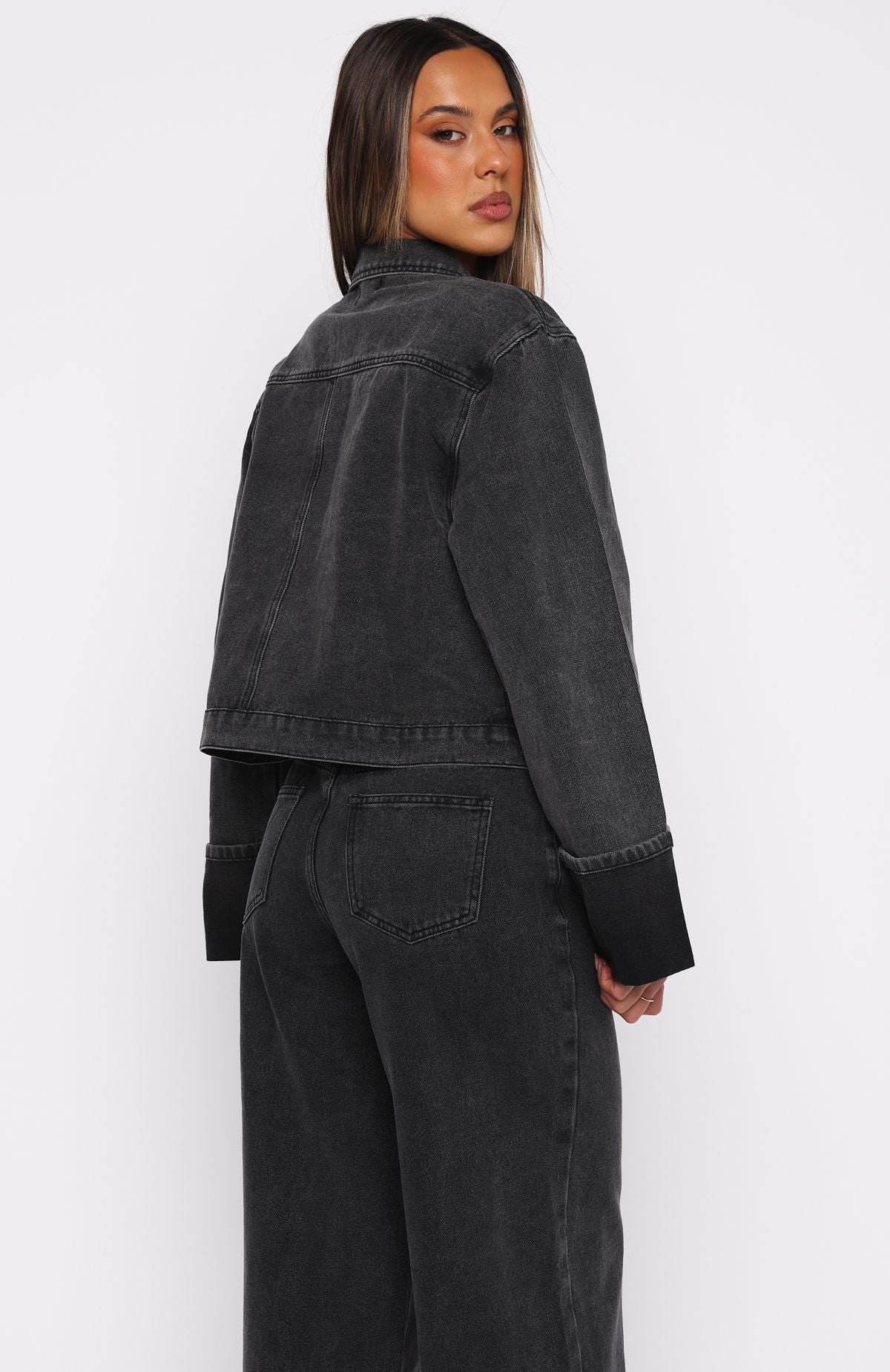 Charlotte Denim Jacket Black Acid - Image 5