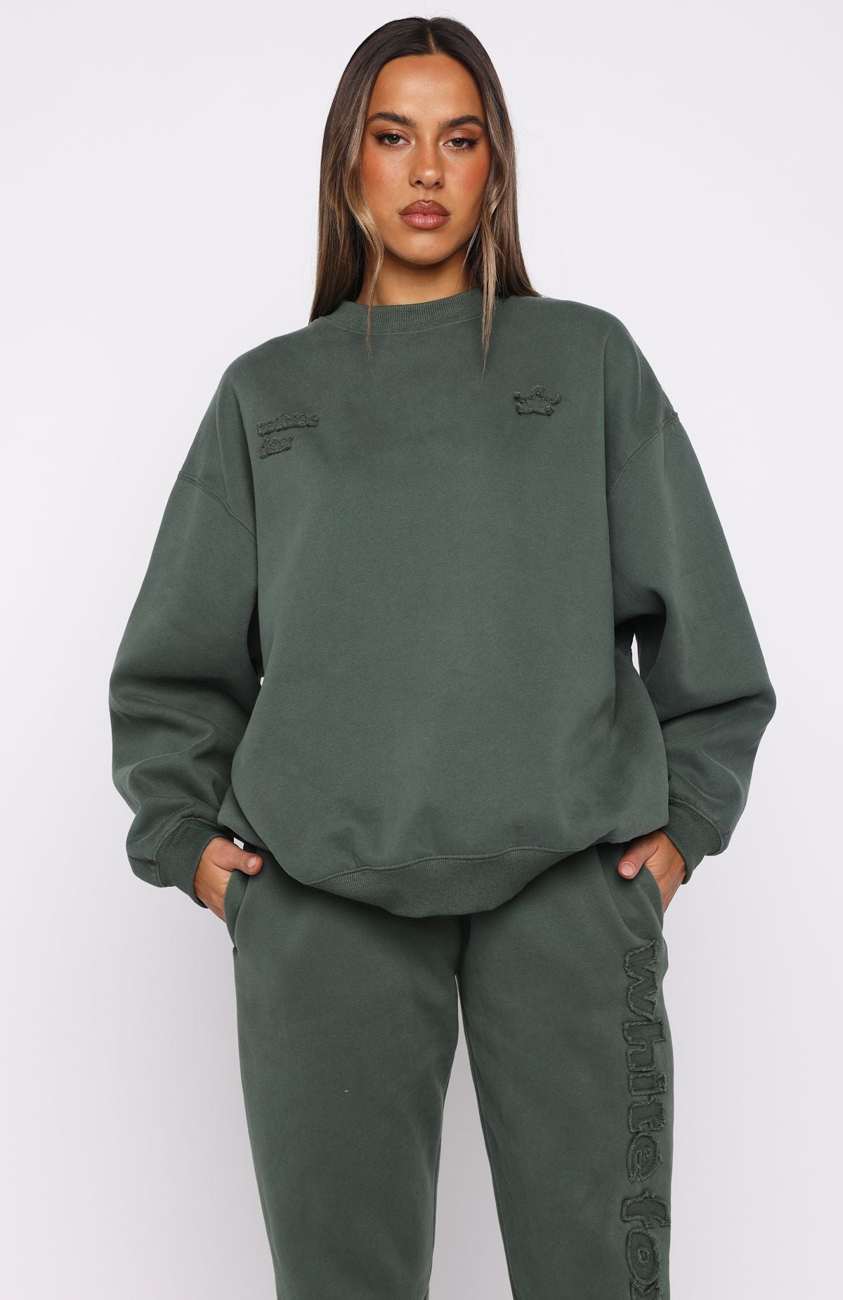 From The Archives Lexi Oversized Sweater Khaki - Image 3