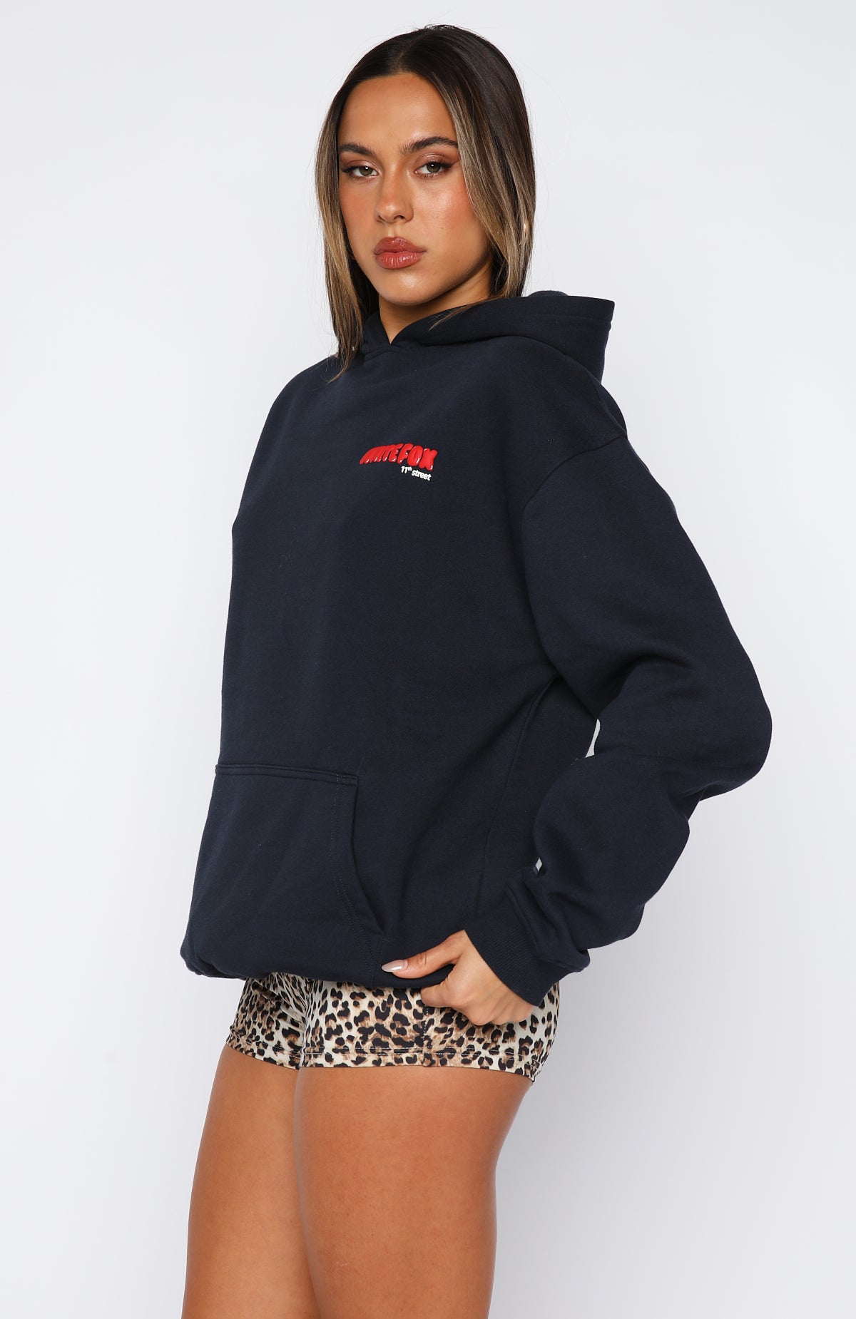 11th Street She's So Lucky Oversized Hoodie Blueberry Twist - Image 3