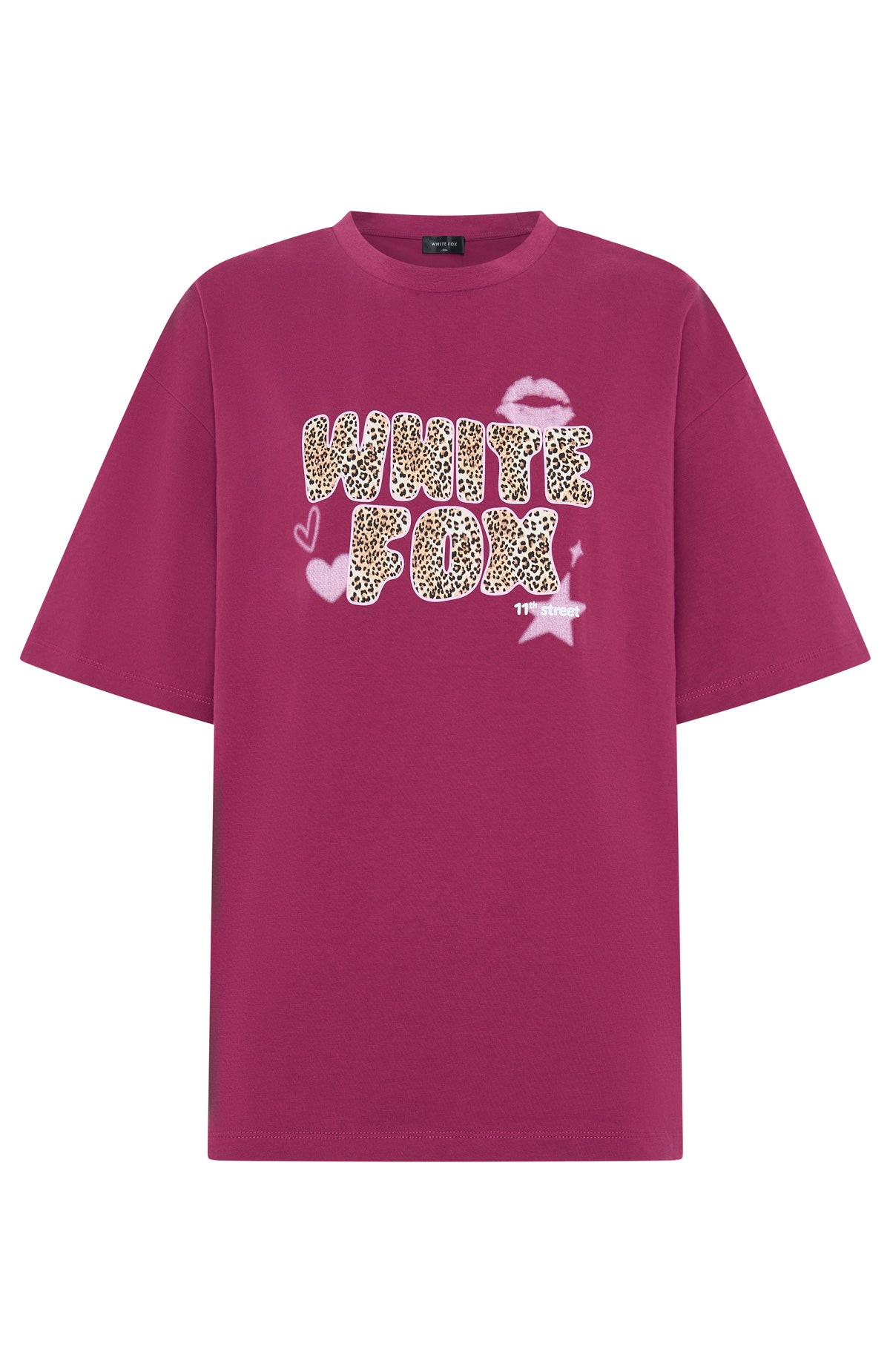 11th Street She's So Lucky Oversized Tee Very Berry - Image 5