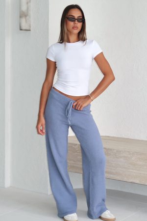 Act Natural Knit Pants Steel