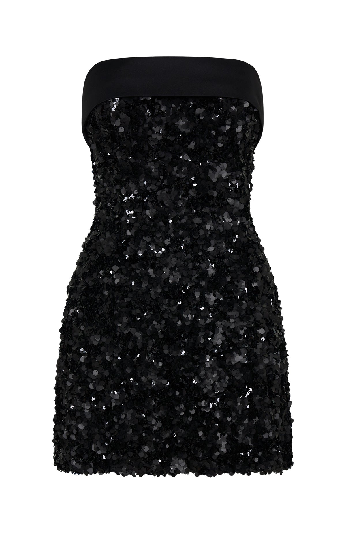 All In Strapless Sequin Mini Dress Black - Image 6
