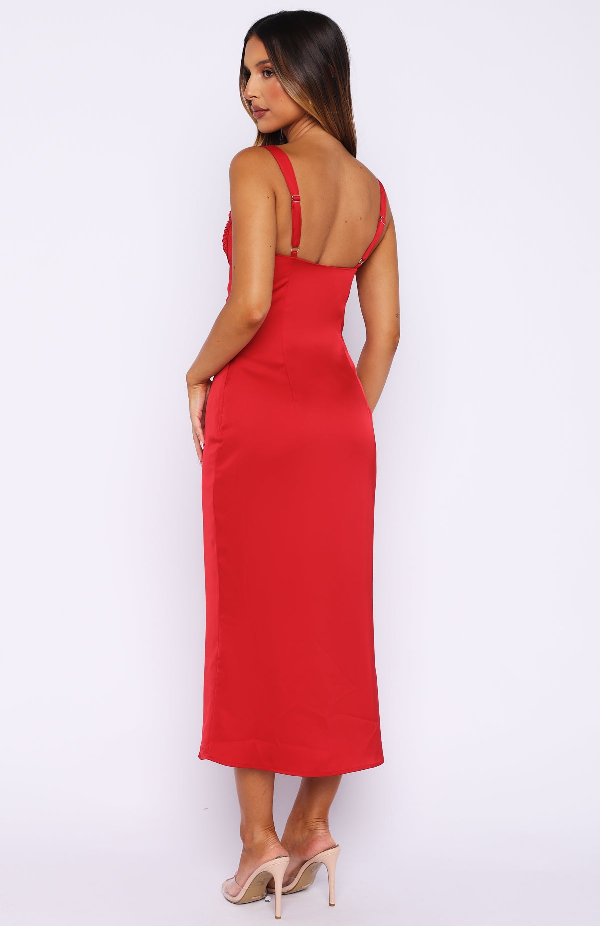 All Yours Midi Dress Red - Image 4
