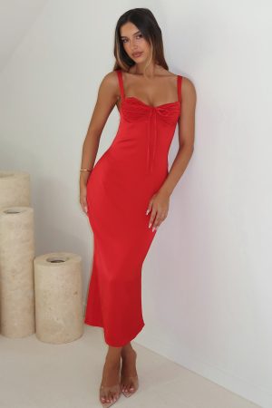 All Yours Midi Dress Red