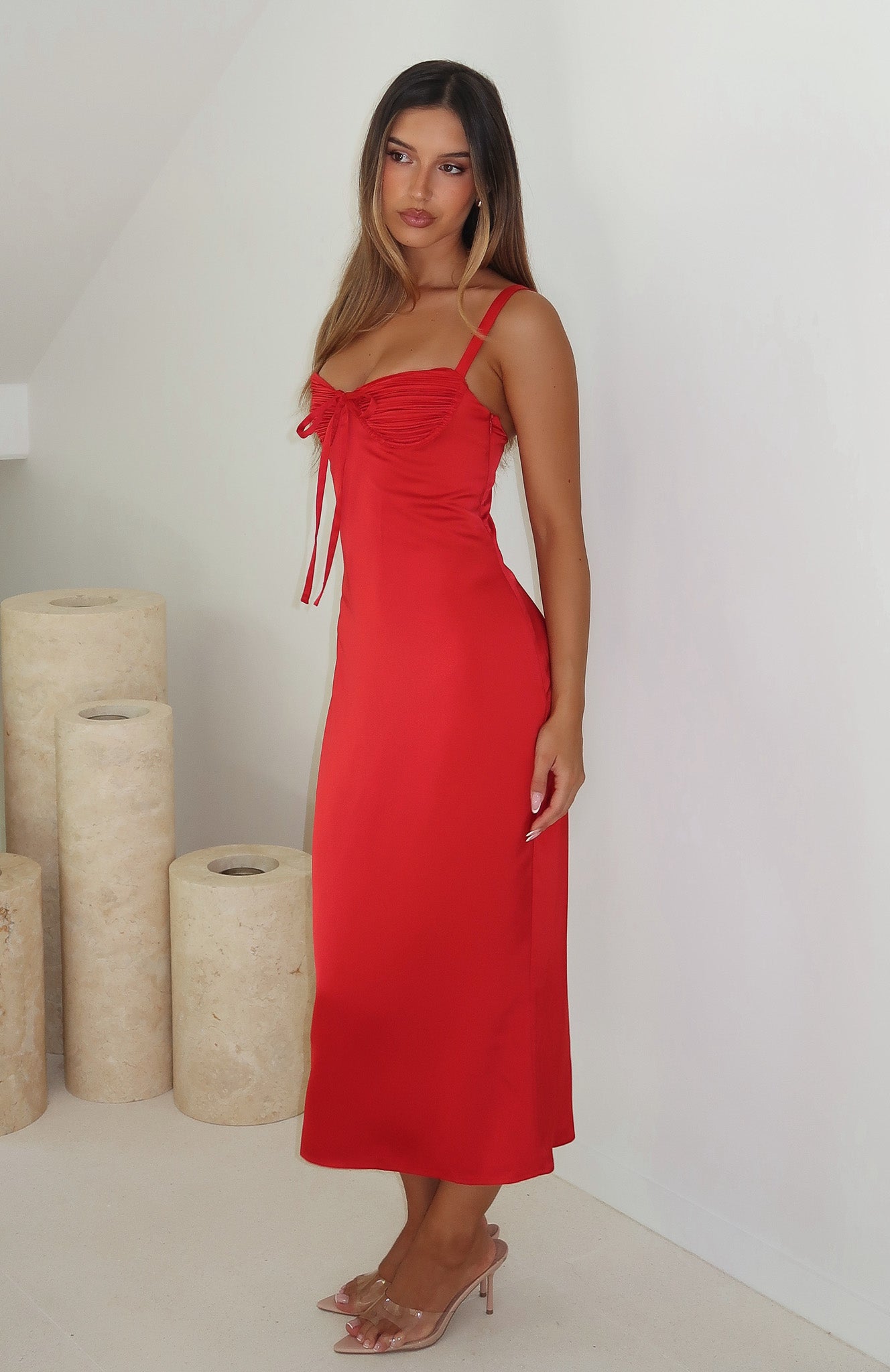 All Yours Midi Dress Red - Image 5