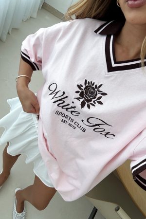Along The Way Oversized Jersey Pink