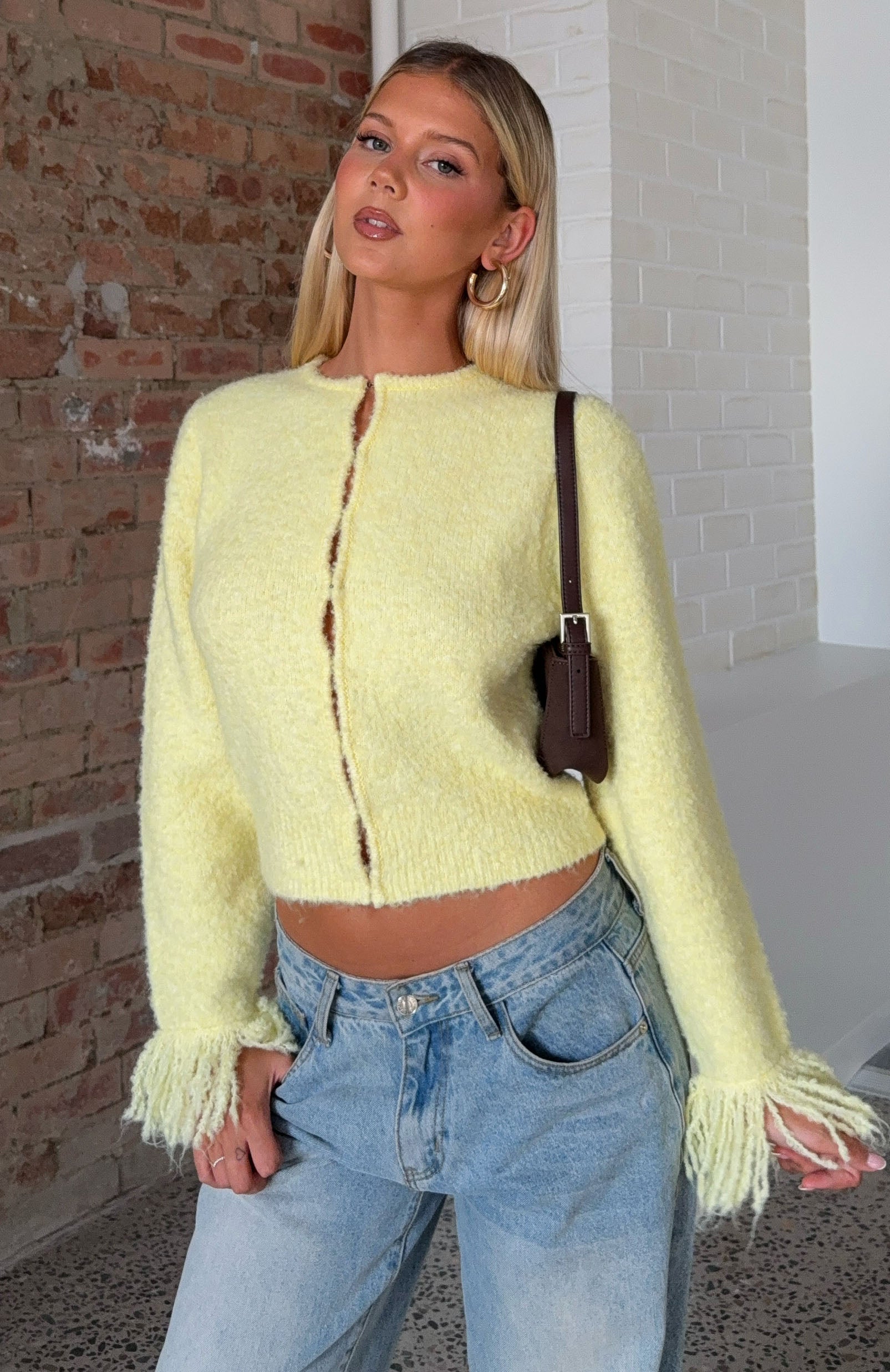 Baby It's Cold Knit Cardigan Lemon - Image 6