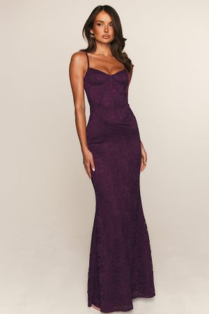 Blossom Belle Maxi Dress Plum