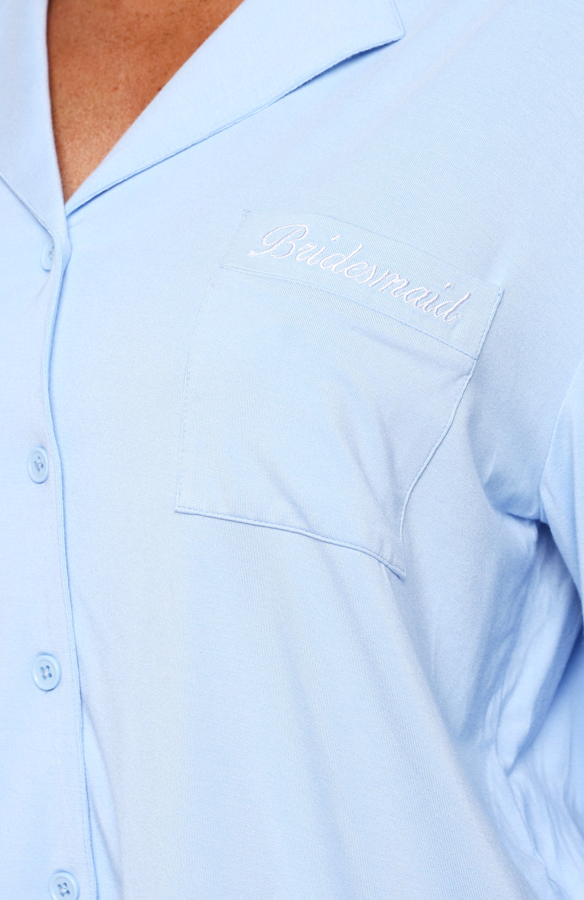 Bridal Party Long Sleeve Pyjama Set Baby Blue - Image 2