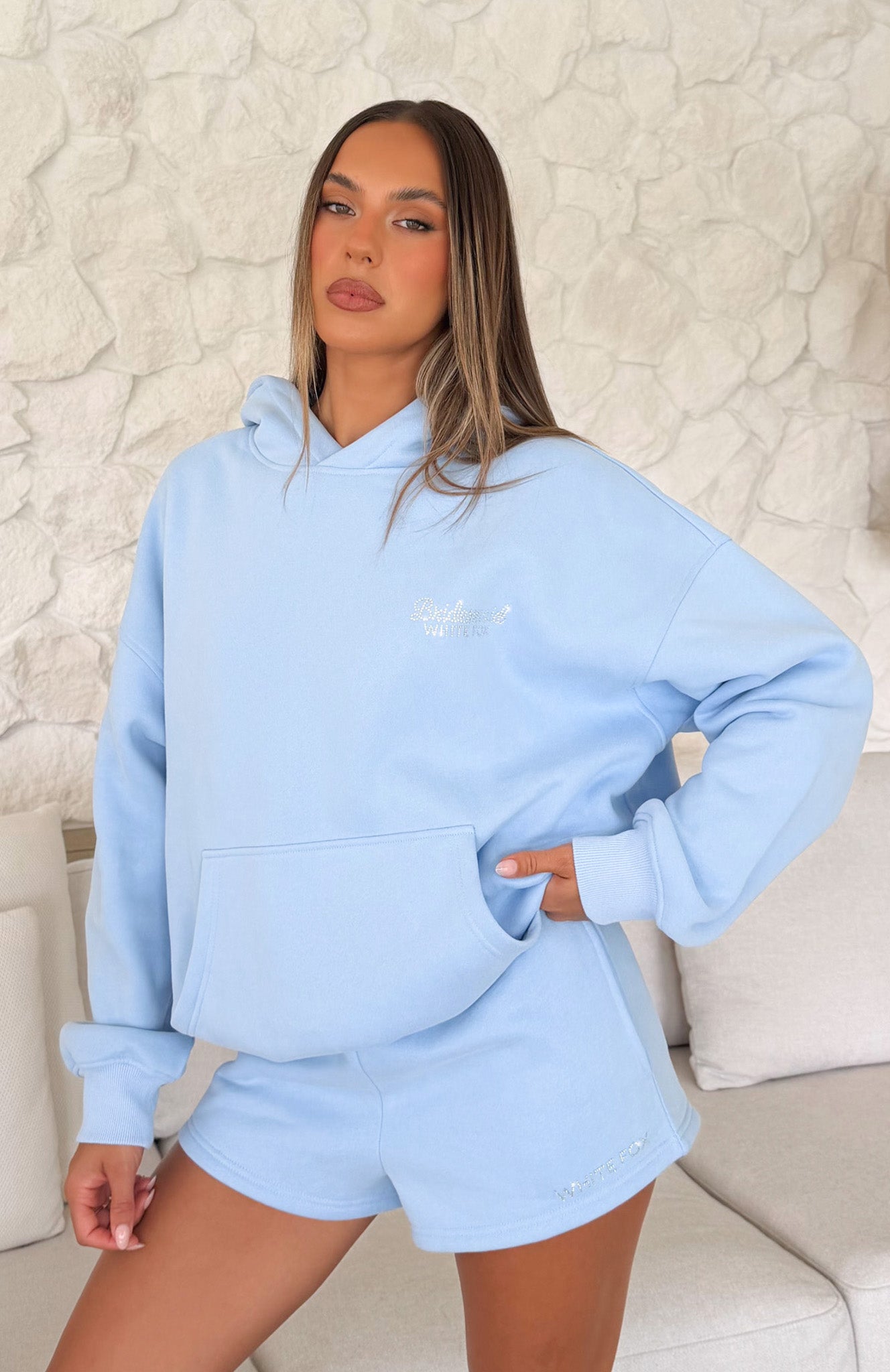 Bridal Party Oversized Hoodie Light Blue - Image 2