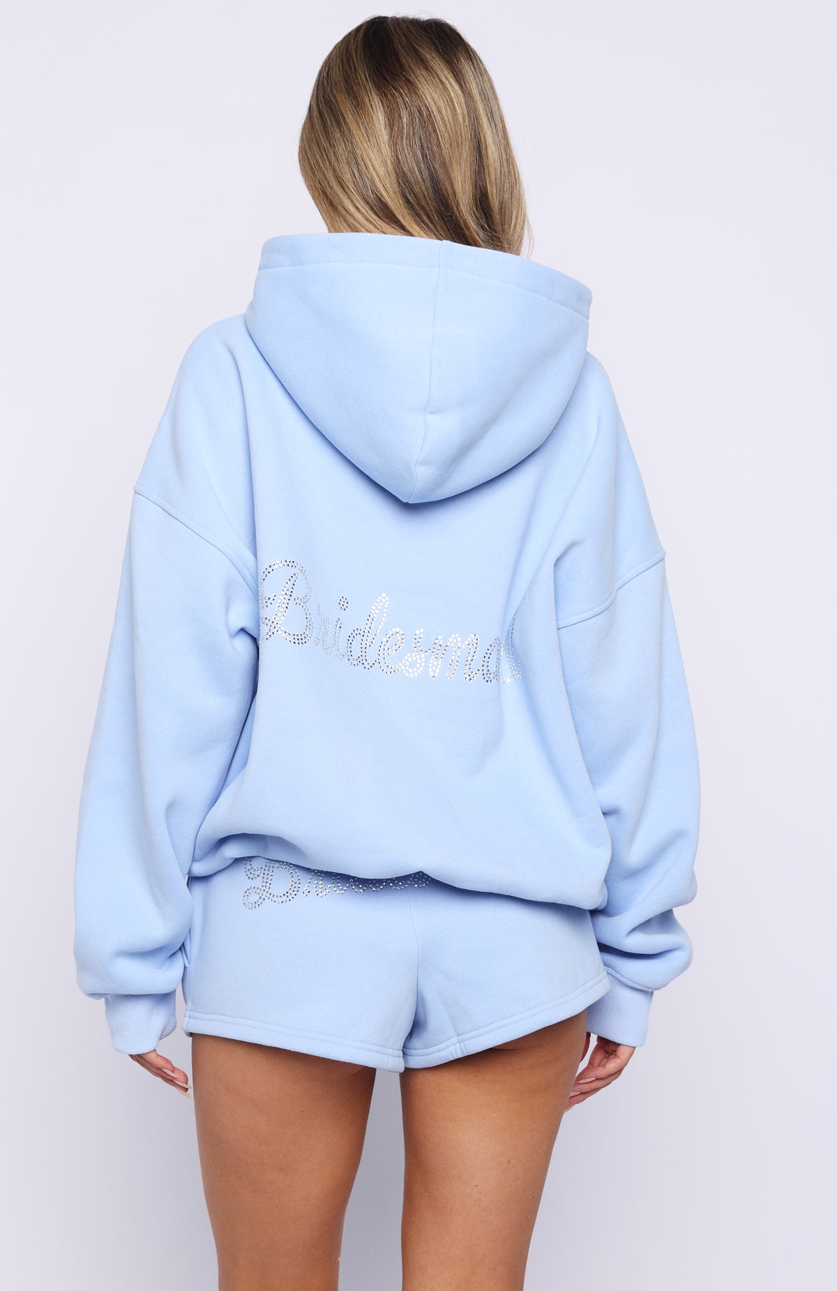 Bridal Party Oversized Hoodie Light Blue - Image 5