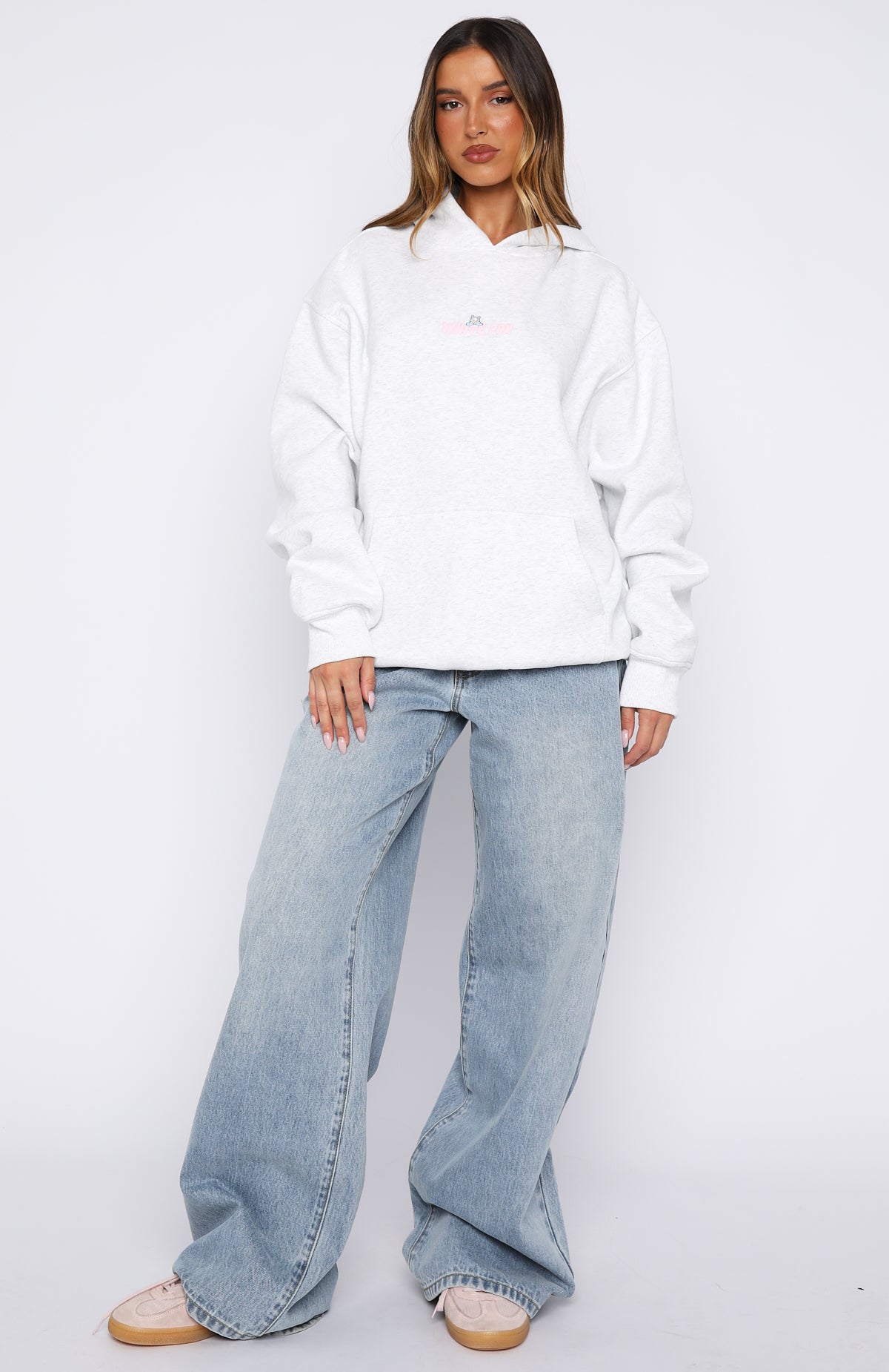 Bubbles & Foxy Friends Oversized Hoodie Frosty - Image 5